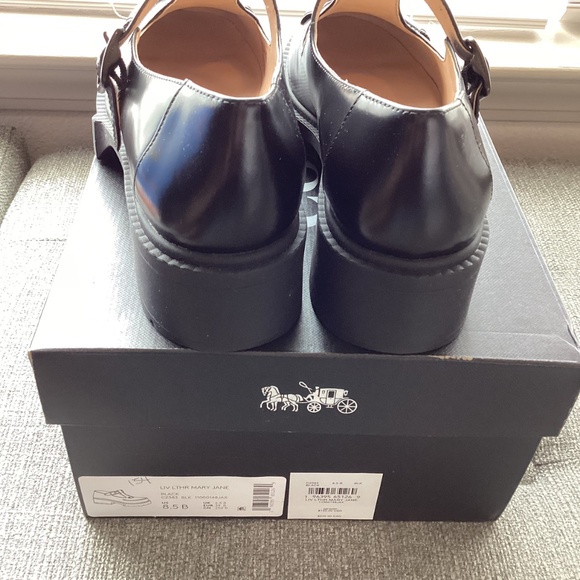 COACH Women's Liv Leather Mary Jane Flats, size 8.5 - Picture 13 of 15